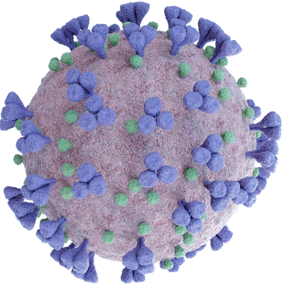 Imagem 3D do vírus COVID-19